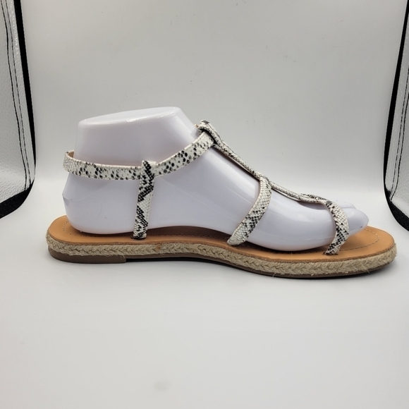 Lulus Akina Natural Snake Espadrille Gladiator Sandals Sz 7.5 - Picture 9 of 10